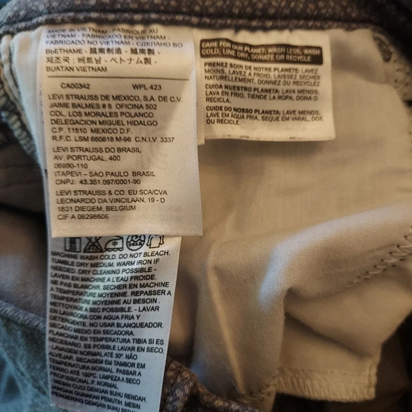 Levi's 505 Straight Leg Grey Pattern Jeans in Size 16M - Picture 10 of 11